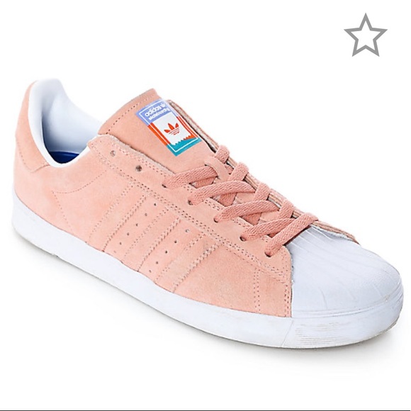 ADIDAS superstar vulc ADV pastel pink peach shoes - Picture 2 of 8